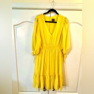 Shine in a golden rod dress by Taylor, size 16